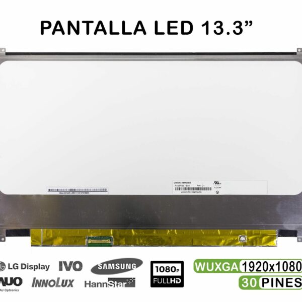 ECRÃ LED DE 13.3" PARA PORTATIL ASUS ZENBOOK UX32VD FHD 30 PINES
