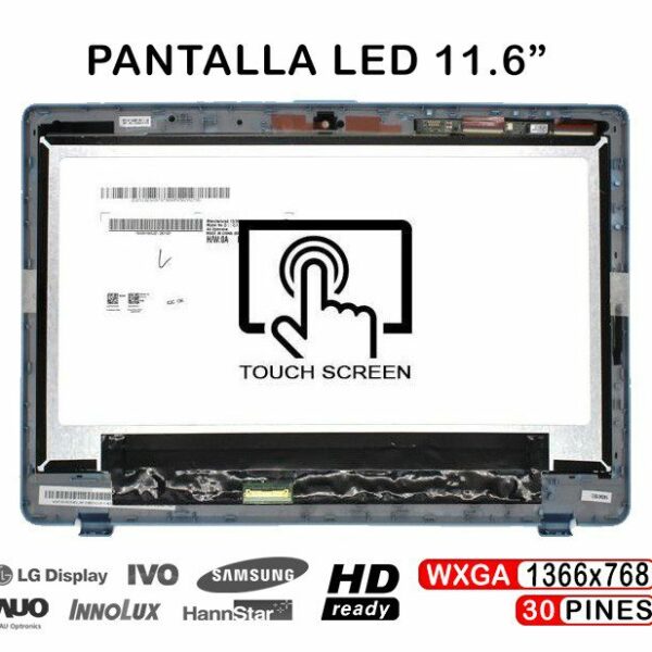 ECRÃ LED + TÁTIL DE 11.6" PARA PORTATIL ACER ASPIRE V5-132P V5-132P-2446 B116XAN02.2 AZUL