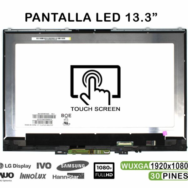 ECRÃ COM TÁTIL Y ESTRUTURA DE 13.3" PARA PORTATIL LENOVO YOGA 720-13IKB FHD M133NWF4 R0