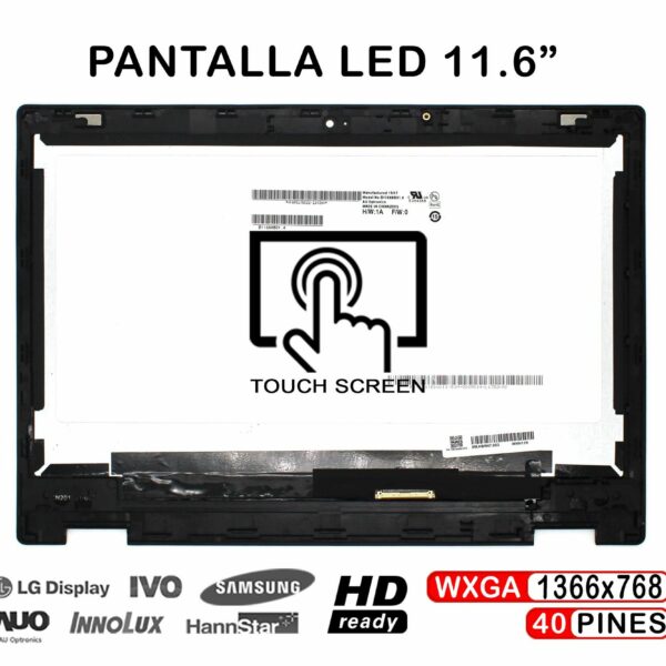 ECRÃ TÁTIL LED DE 11.6" PARA PORTATIL ACER CHROMEBOOK CP311 CP311-3H COM QUADRO