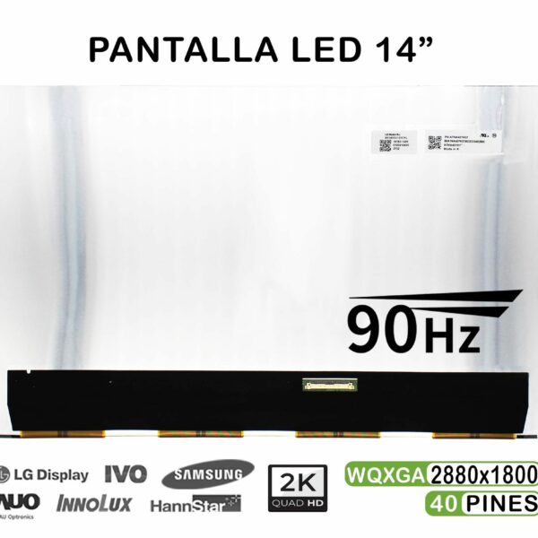 Ecrã OLED 14" WQXGA (2880x1800) 90Hz 40 Pinos para Portátil Asus Zenbook, Lenovo IdeaPad Slim 5 - ATNA40YK07
