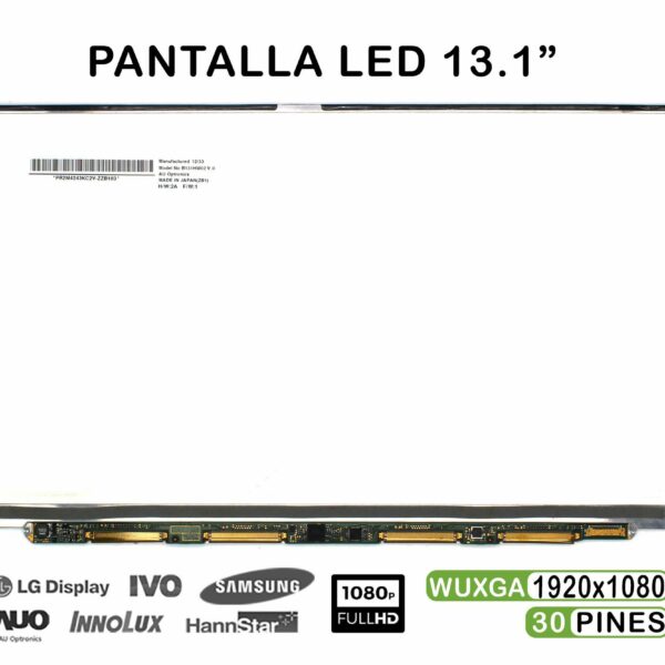 ECRÃ LED DE 13.1" PARA PORTATIL B131HW02 V.0 1920X1080 30 PINS
