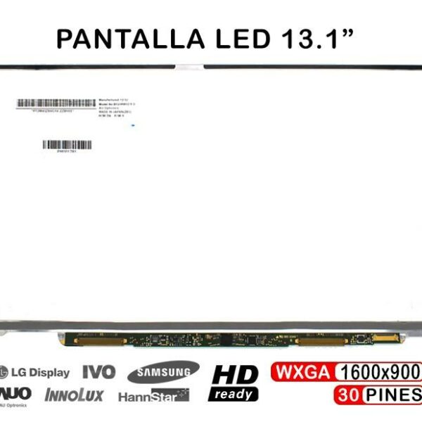 Ecrã LED 13.1" WXGA (1600x900) 30 Pinos para Portátil Sony VAIO VPC-Z Series - B131RW02 V.0