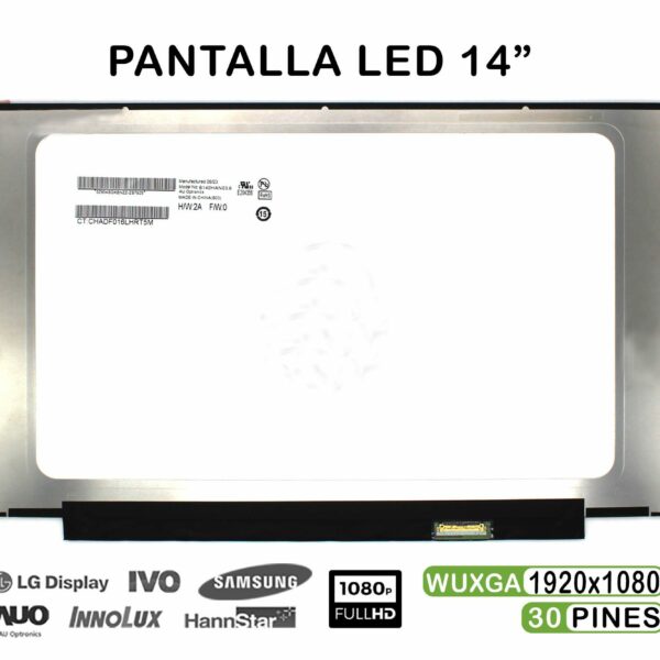 Ecrã 14" LED Full HD 1920x1080 para Portátil - Compatível B140HAN03.6