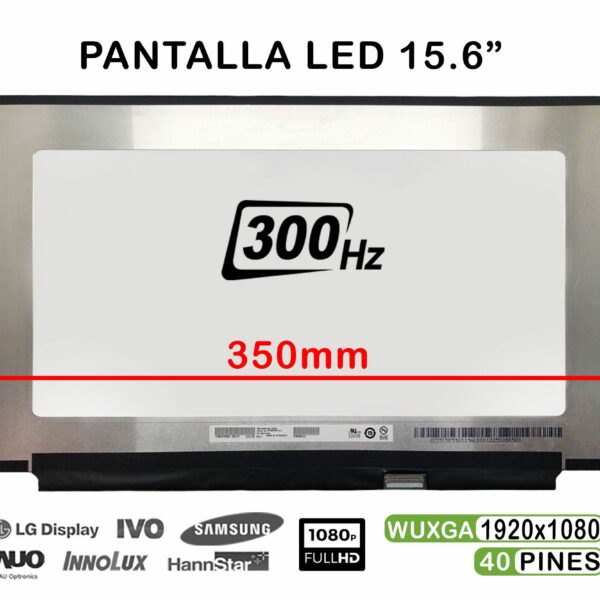 Ecrã LED 15.6" FHD 300Hz 40 Pinos para Portátil - Compatível B156HAN12.0