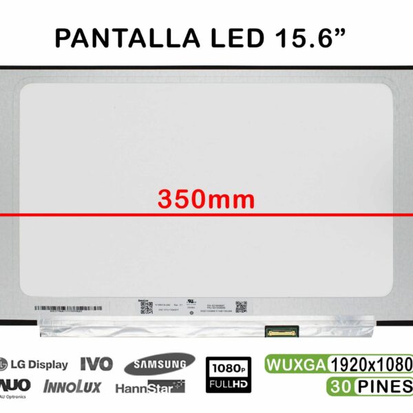 Ecrã 15.6" FHD Brilho 30 Pinos Inferior Direito para Portátil - B156HTN06.2 NV156FHM-N68