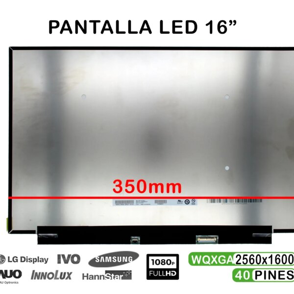 ECRÃ LED 16" PARA PORTÁTIL B160QAN02.K 40 PINOS