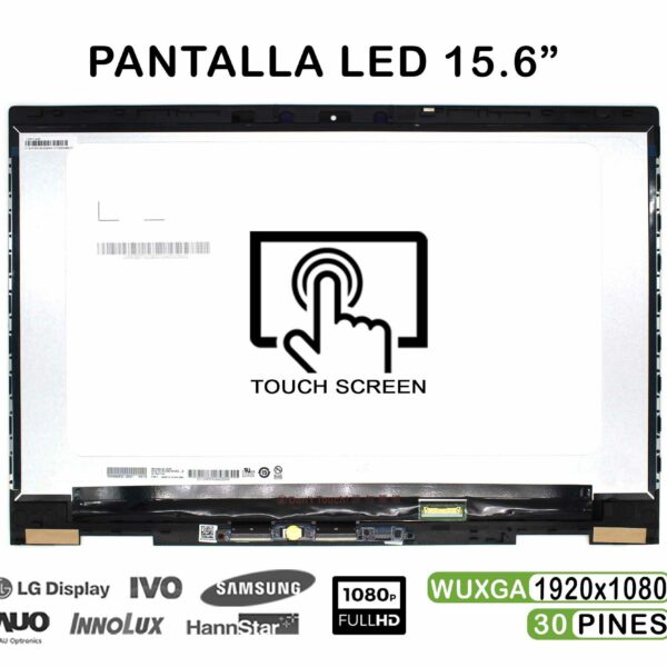 ECRÃ LED TÁTIL DE 15.6" PARA PORTATIL HP ENVY X360 15-CN 15-CP SERIES COM QUADRO