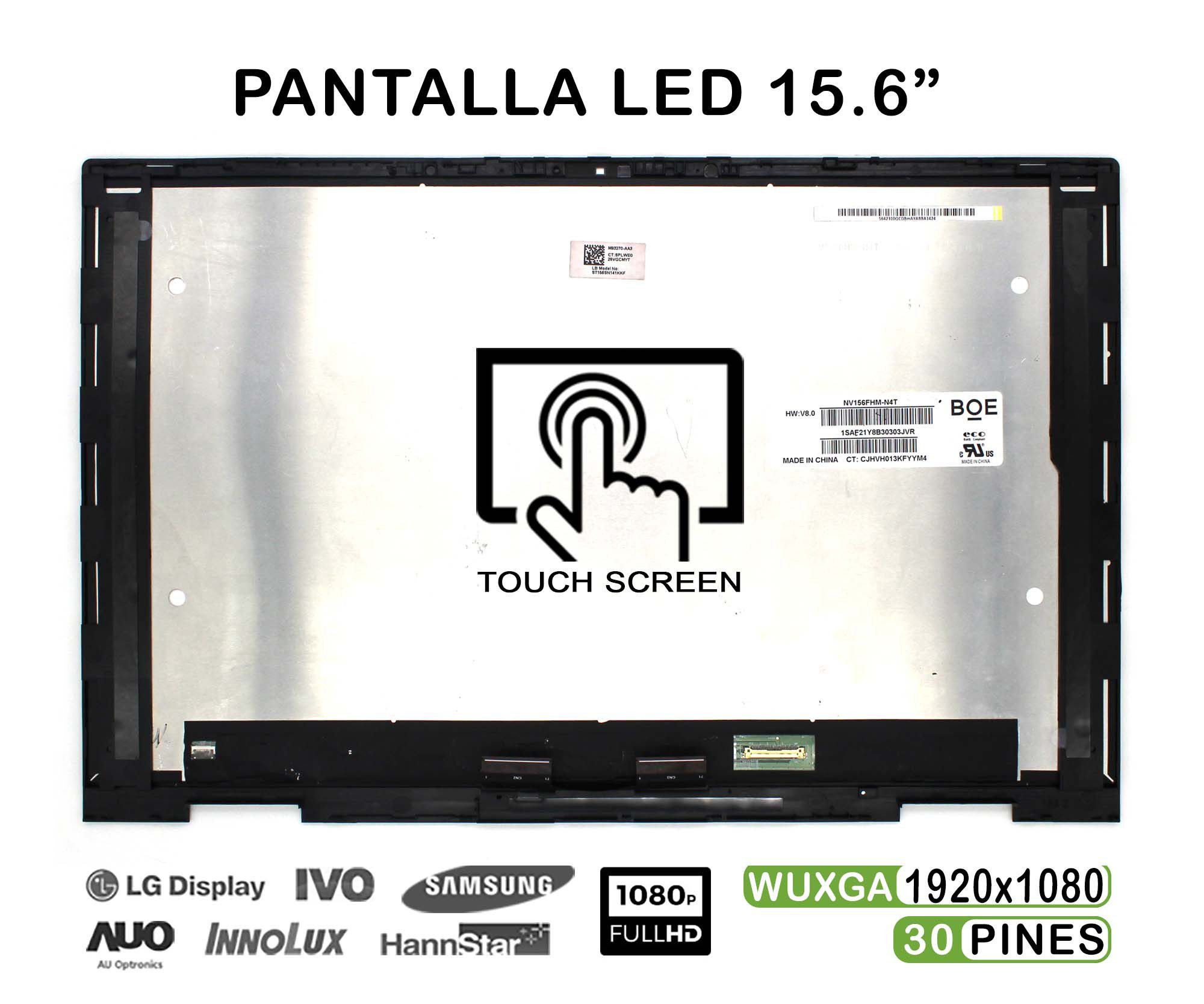 ECRÃ TÁTIL LED DE 15.6" PARA PORTATIL HP ENVY X360 15-EW 15-EY 15Z-EY COM QUADRO