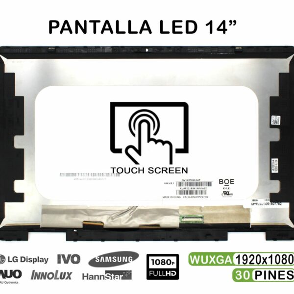 ECRÃ TÁTIL LED DE 14" PARA PORTATIL HP PAVILION X360 14-EK FHD COM QUADRO