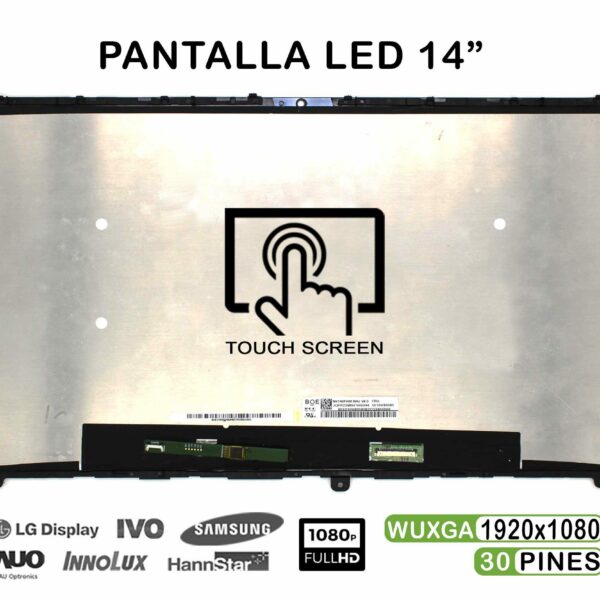Ecrã LED Tátil Digital 14" WUXGA (1920x1080) para Portátil Lenovo Ideapad Flex 5-14IIL05, 5-14ARE05, 5-14ITL05 Series
