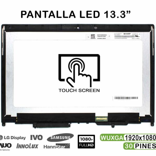 ECRÃ sensível ao toque de 13,3" para laptop Lenovo Thinkpad X380 Yoga 20LH Full HD 02DA168