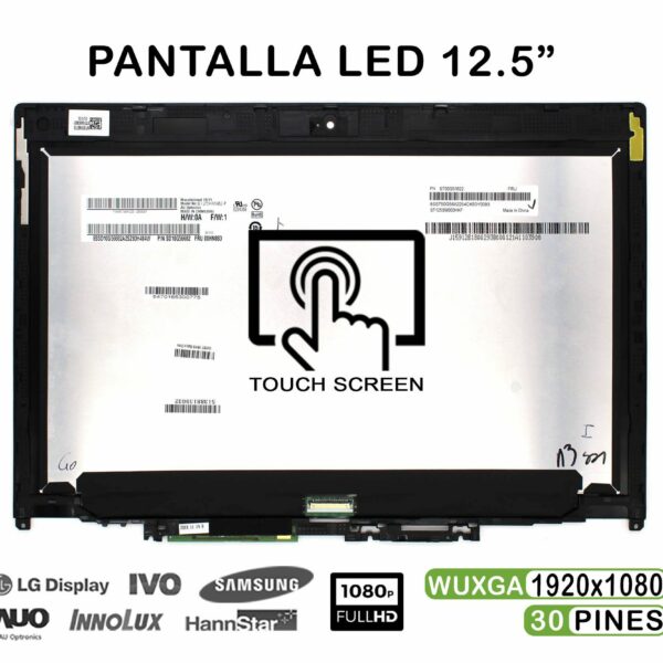 ECRÃ TÁTIL LED DE 12.5" PARA PORTATIL LENOVO THINKPAD YOGA 260 FHD 30 PINES