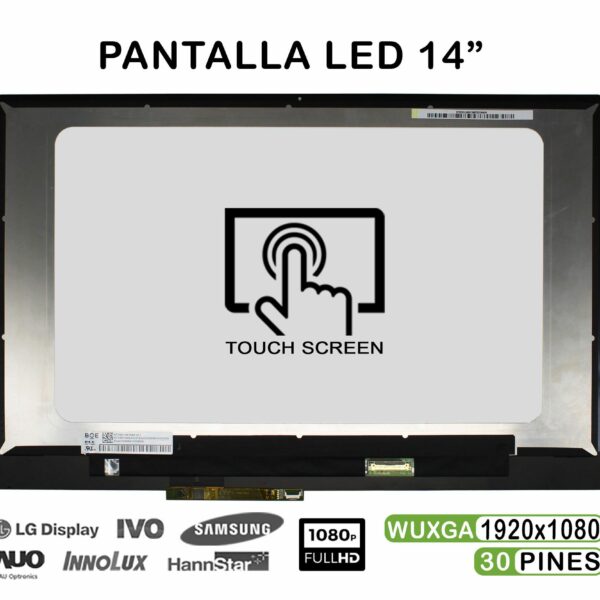 ECRÃ DE TOQUE LED DE 14" PARA LAPTOP LENOVO YOGA 530-14IKB 81EK