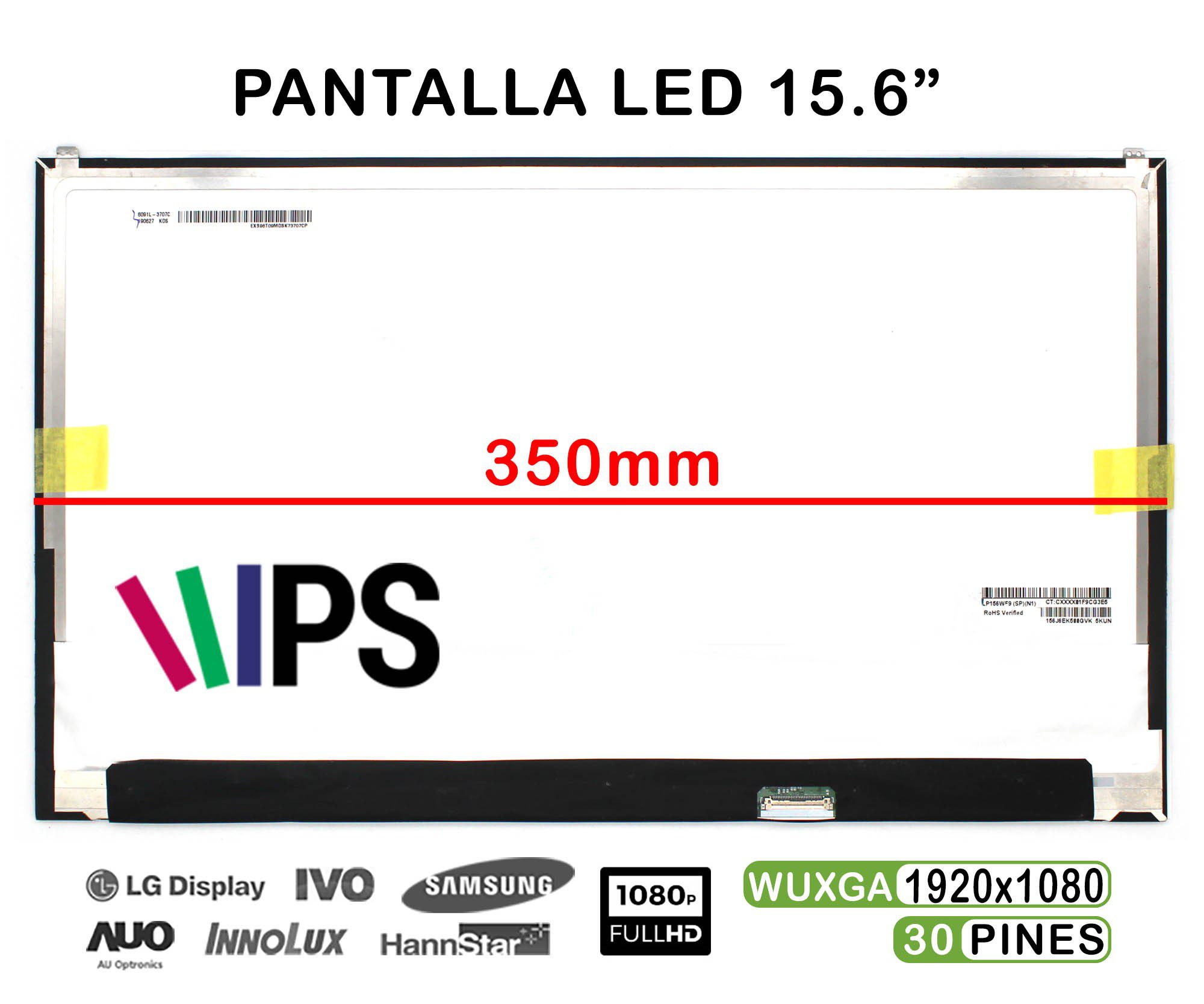 Ecrã LED 15.6" IPS FHD 30 Pinos para Portátil LP156WF9-SPN1 - Green Computer