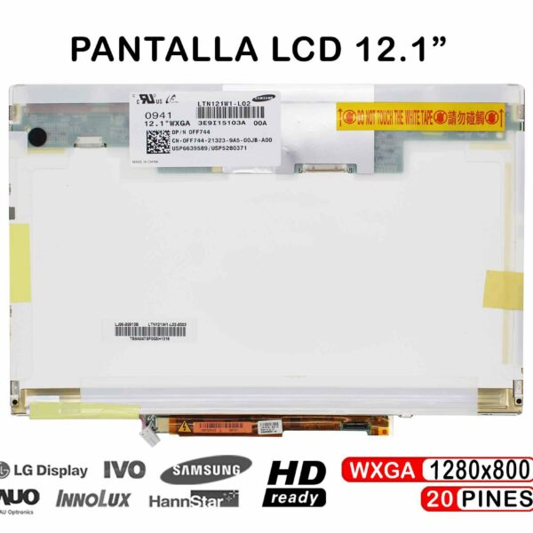 ECRÃ LCD DE 12.1" PARA PORTÁTIL LTN121W1-L02