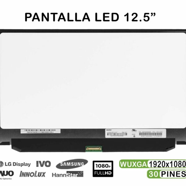 Ecrã LED 12.5" WUXGA (1920x1080) 30 Pinos para Portátil Lenovo ThinkPad X270 X280 Yoga 260 270 - N125HCE-GN1