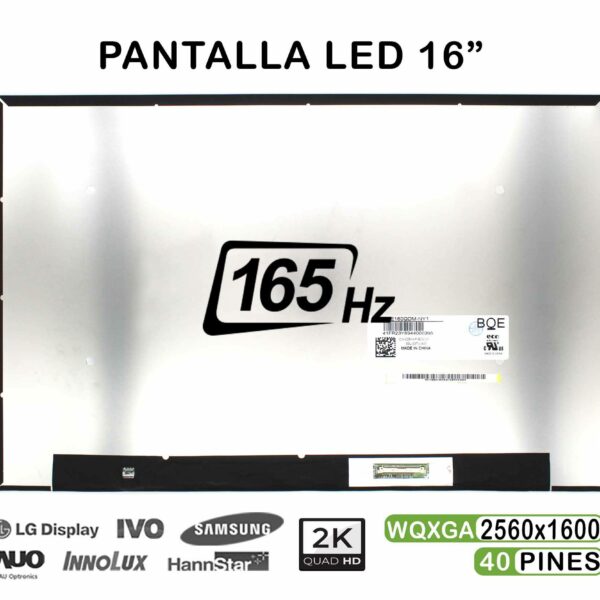 ECRÃ LED DE 16" PARA PORTATIL NE160QDM-NY1 2K 165HZ