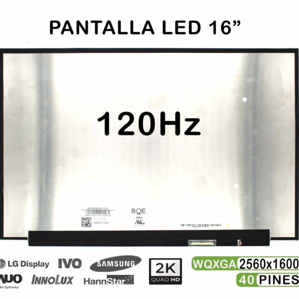 ECRÃ LCD DE 16" PARA PORTATIL NE160QDM-NY2