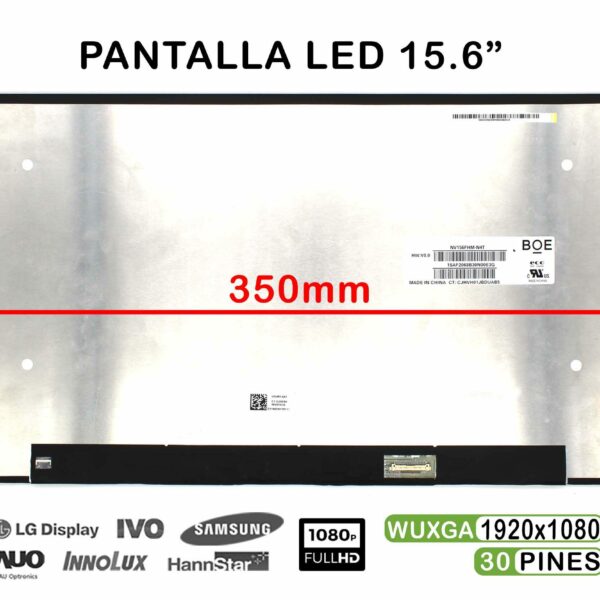 Ecrã LED 15.6" WUXGA IPS 30 Pinos para Portátil - NV156FHM-N6C V8.0
