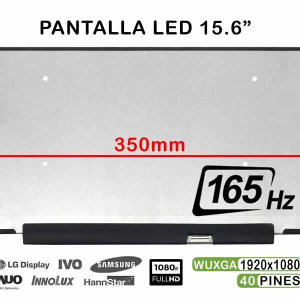 Ecrã LED 15.6" FHD 165Hz para Portátil - NV156FHM-NY8 40 Pinos | Green Computer