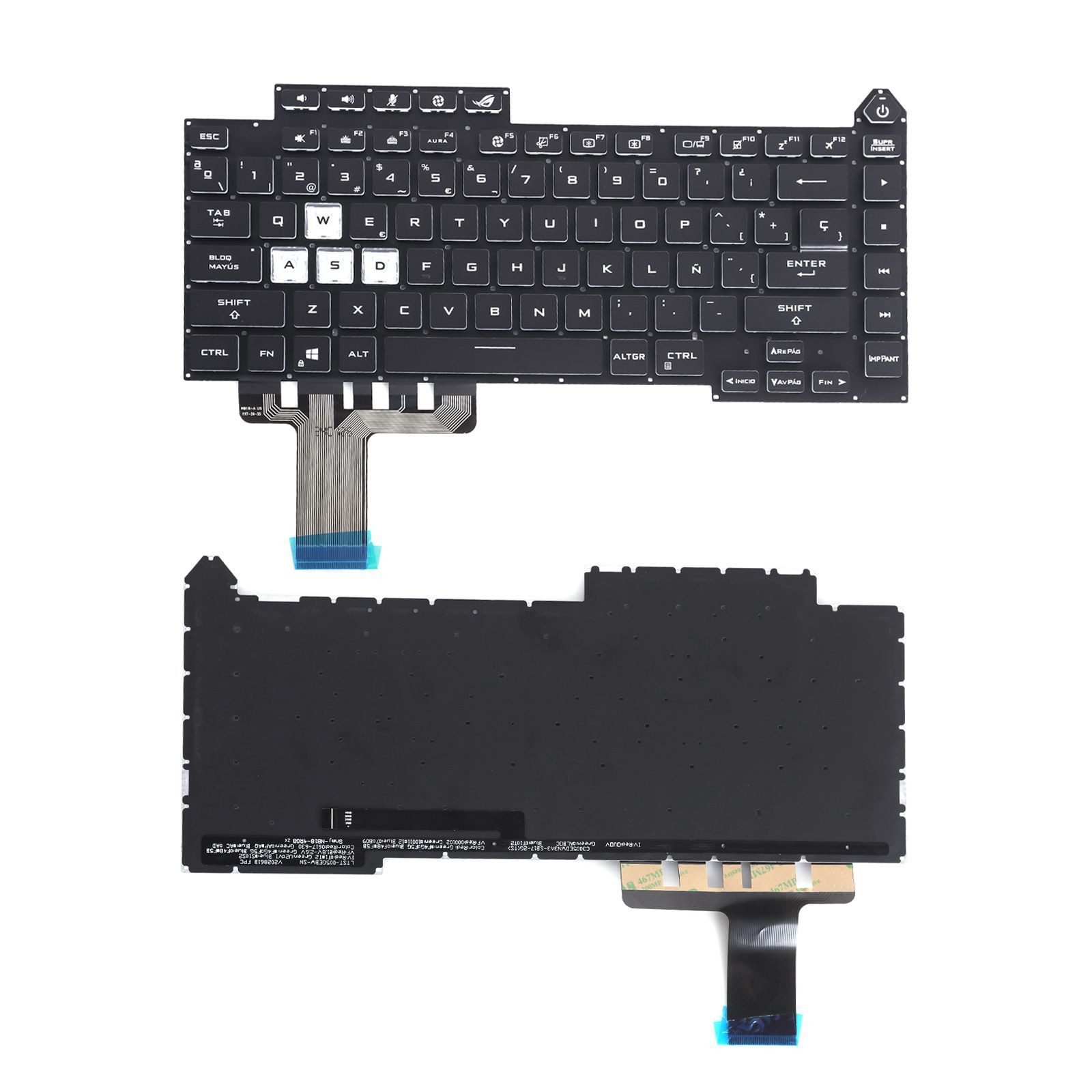 Teclado Retroiluminado Espanhol para Portátil ASUS G513 - Ref. 13-0340C-WX01-T04 - Image 6