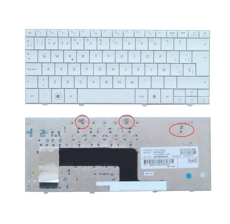 Teclado Espanhol para Portátil HP Mini 110 Series e CQ10 Series - Compatível com V100226EK1, 537753-071, 6037B0043026 - Image 2