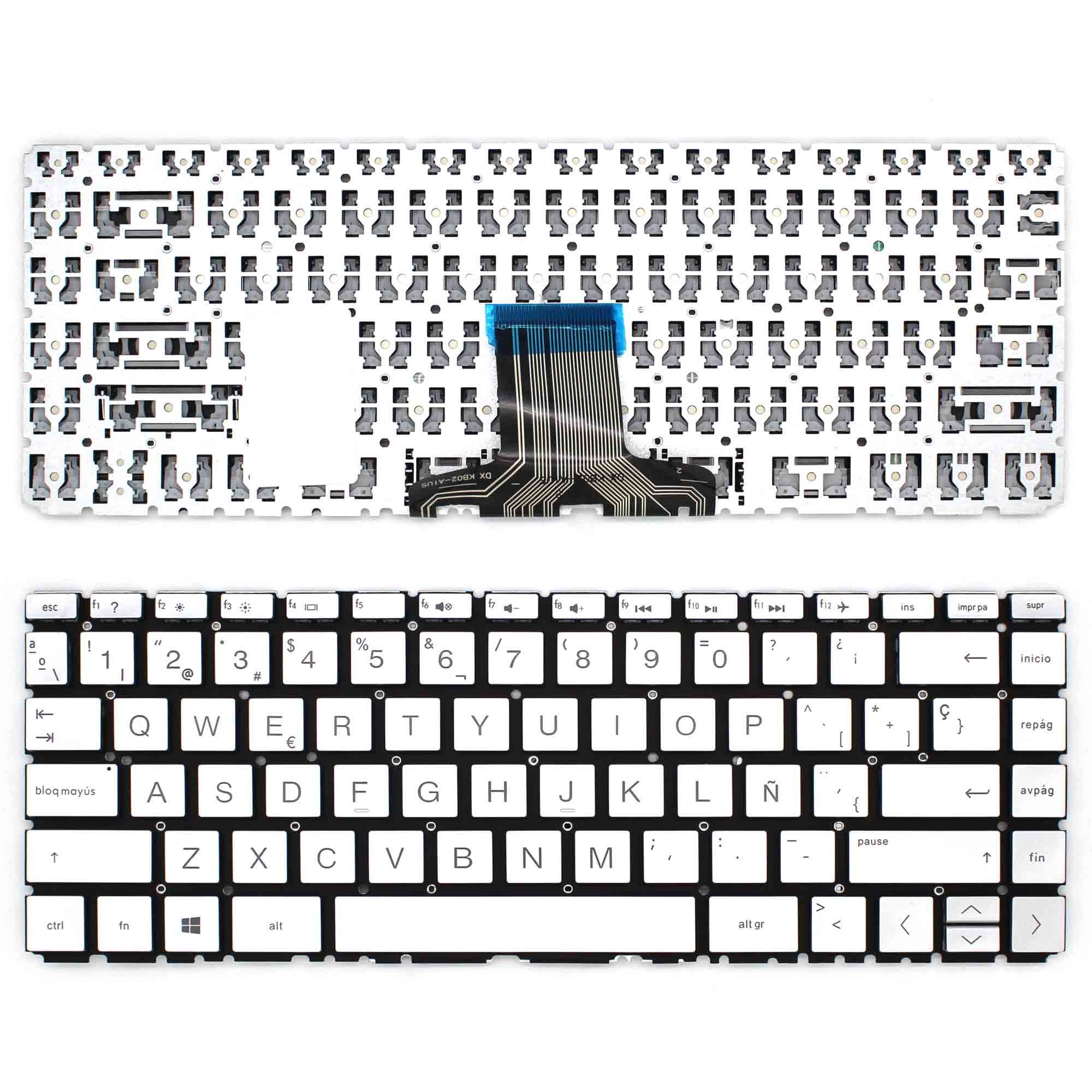 Teclado para Portátil HP 14S-DQ Series Prata - Idioma Espanhol - Image 2