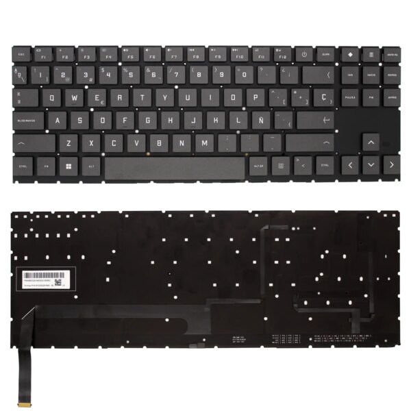 TECLADO PARA PORTÁTIL HP OMEN 15-EK 15-EC 15-EN 16-B SERIES V193446CS1 CINZA COM FAIXA LARGA