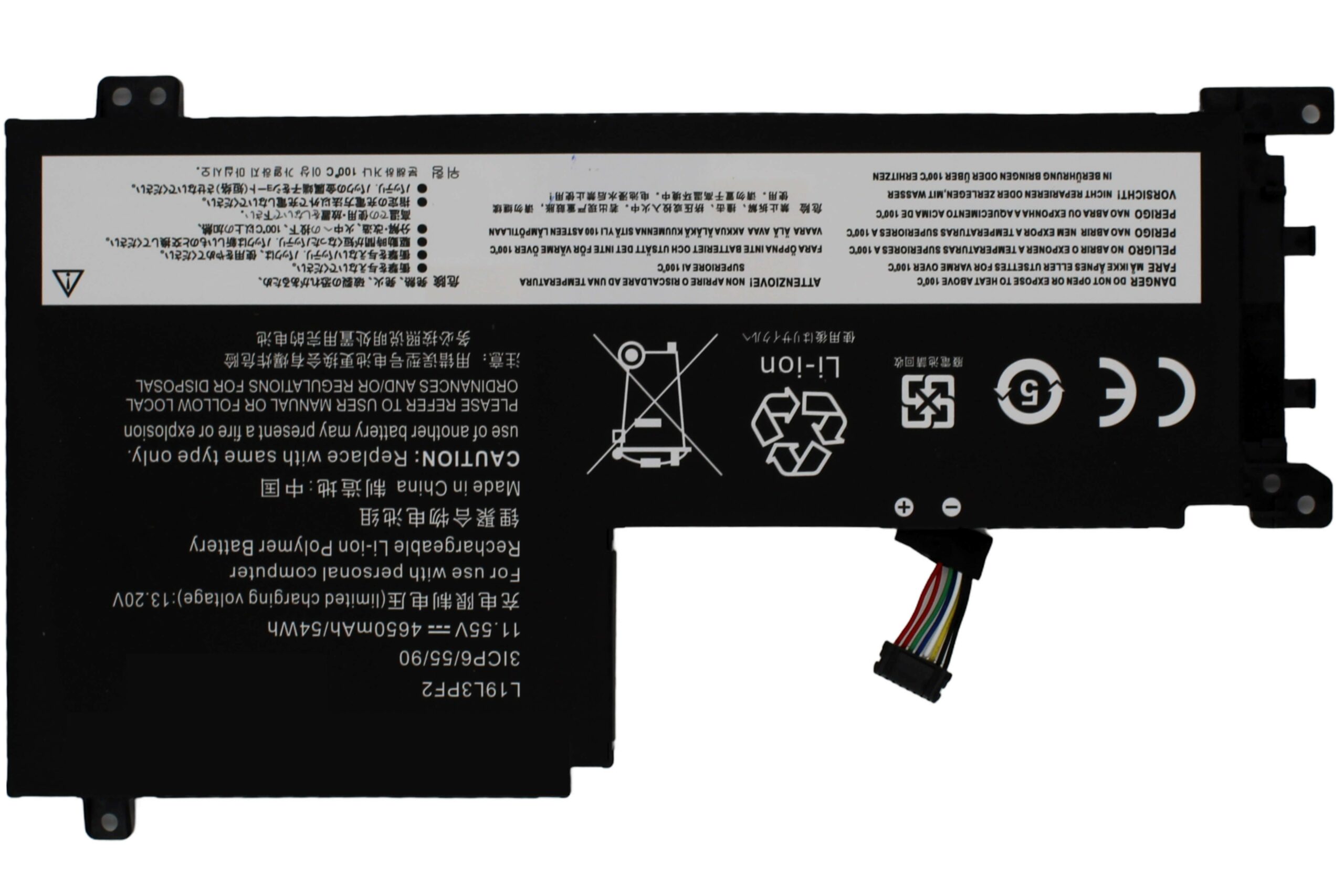 Bateria para Portátil Lenovo IdeaPad 5 15IAL7 (82SF) L19D3PF3 L19M3PF6 - 11.55V 4650mAh - Image 3