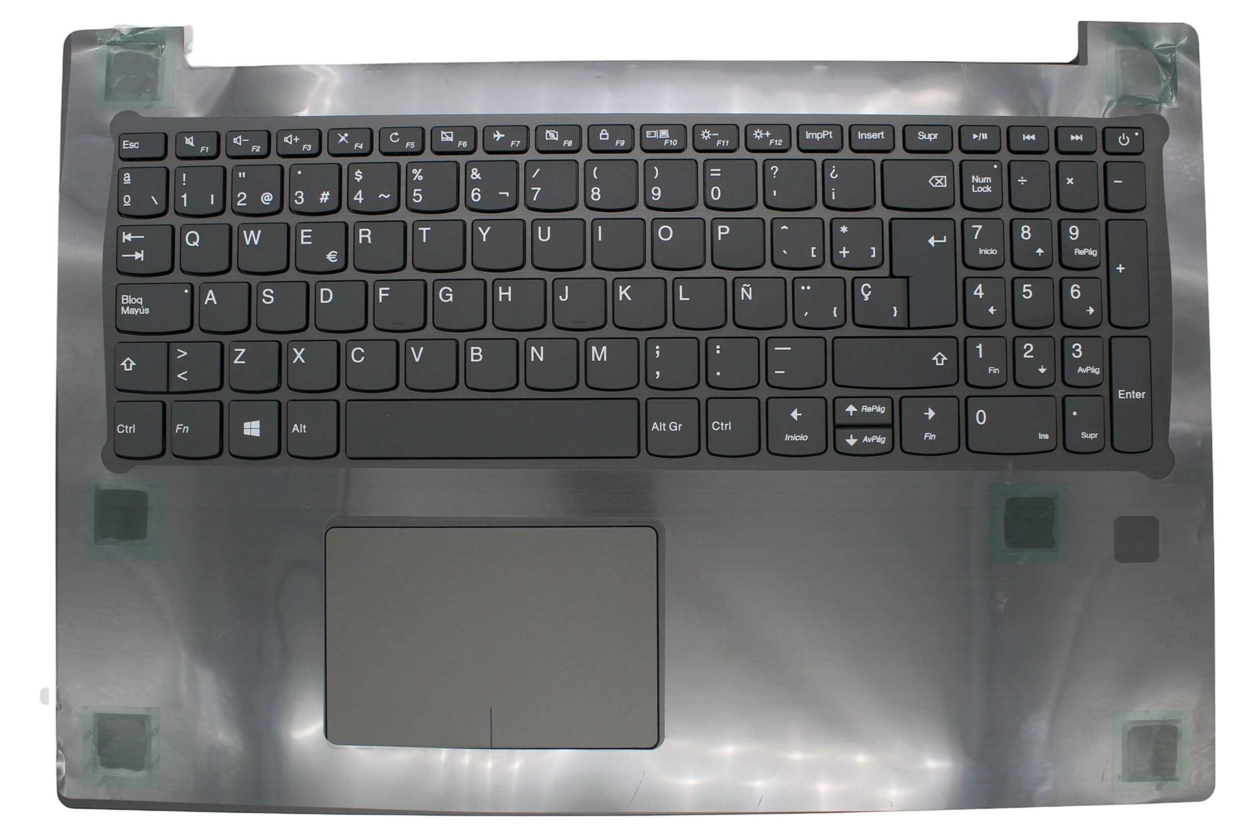 CAIXA ALTA COM TECLADO PARA PORTÁTIL LENOVO IDEAPAD V330-15IKB, PRETO E PRATEADO - Image 3