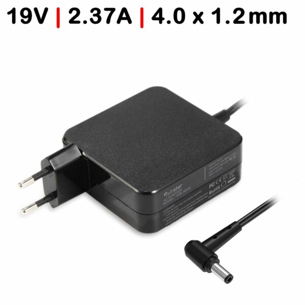 Carregador para Portátil ASUS 19V 2.37A 45W Conector 4.0x1.2mm - Compatível com VivoBook ZenBook X F R K L M Series