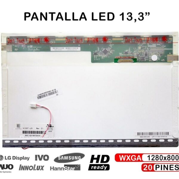 ECRÃ LCD DE 13.3" PARA PORTATIL LTN133AT03 LTN133AT08-005 LTN133AT08-006 LJ96-04093A LTN133AT07
