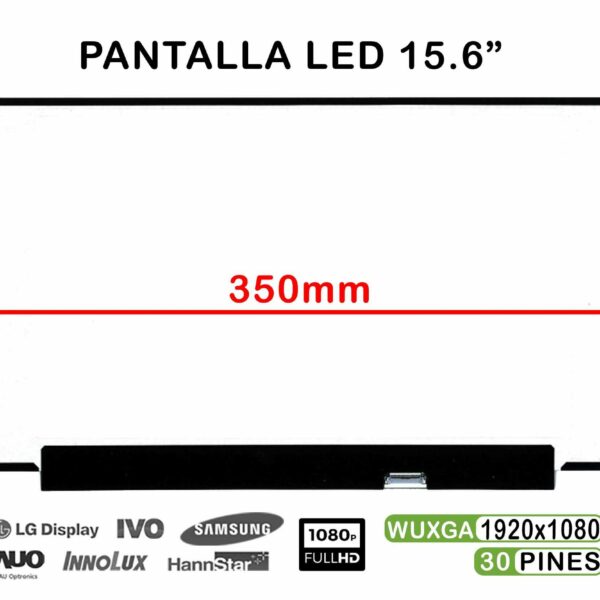 Ecrã 15.6" Full HD LED 30 pinos para portátil (REF: PAN0101)