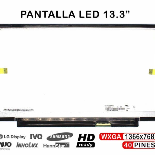 Ecrã LED 13.3" WXGA para Portátil Acer Aspire AS3810TZ-414G32N - 40 Pinos