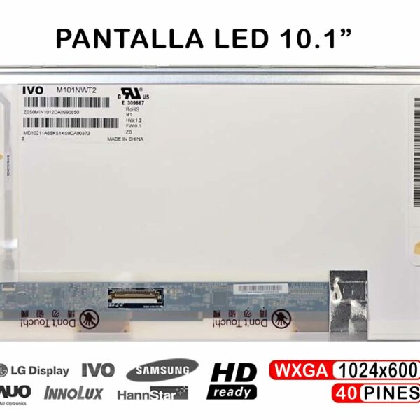 Ecrã 10.1" WSVGA 40 Pinos para Portátil eMachines 250 - Substituição de Alta Qualidade