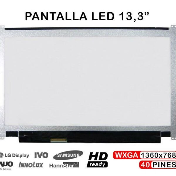 Ecrã 13.3" WXGA (1366x768) 40 Pinos para Portátil Samsung NP530U3C Series