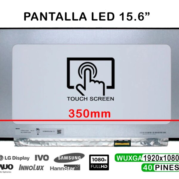 ECRÃ LED TÁTIL 15,6" PARA PORTÁTIL N156HCN-EAA C1 FHD 40 PINOS