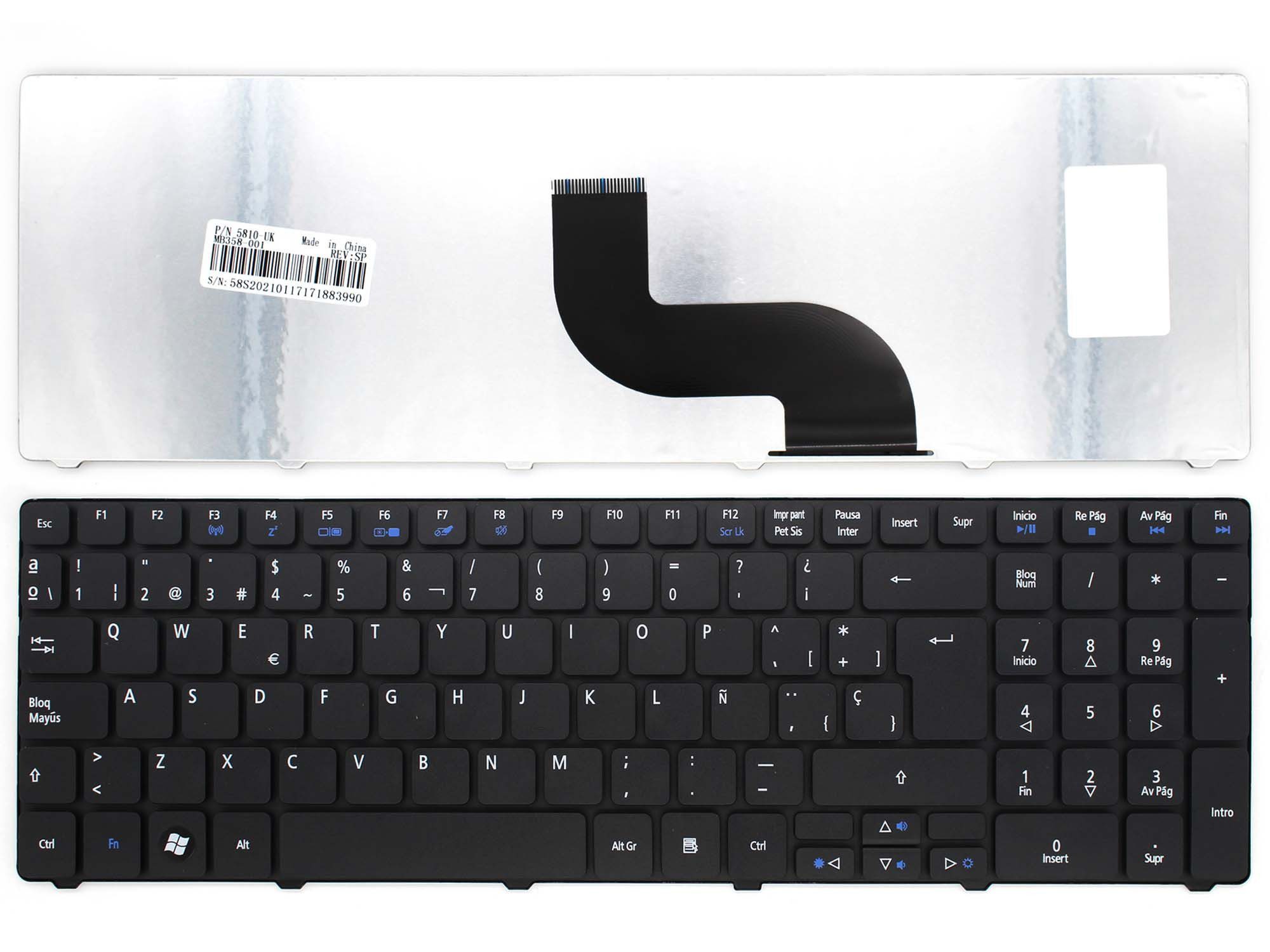 Teclado Espanhol Preto para Portátil Packard Bell EasyNote TK/TX Series e Acer Aspire 5750 - Com Moldura - Image 17