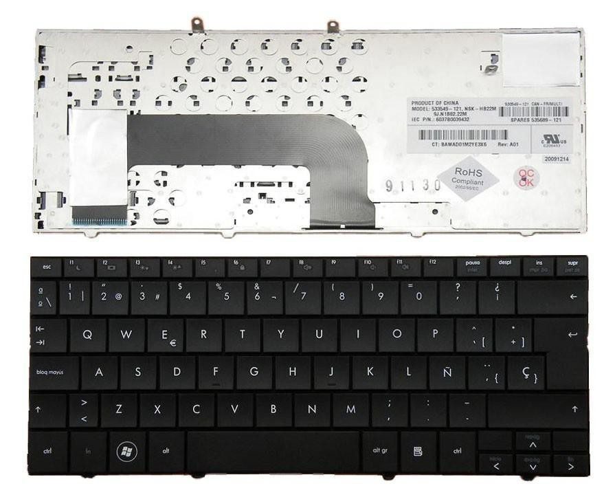 Teclado para Portátil HP Mini CQ10-100SS - Espanhol, Preto - Image 5