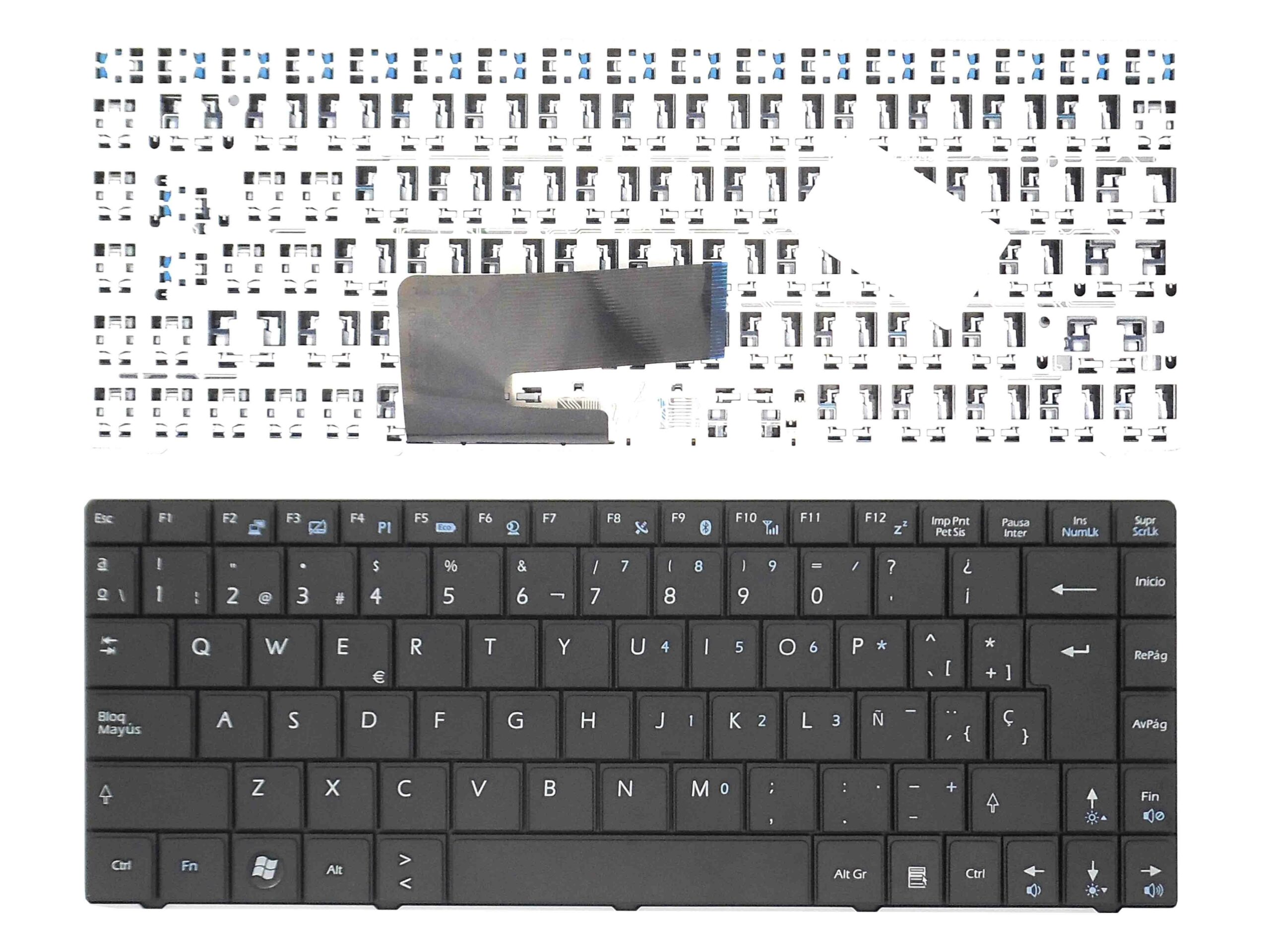 Teclado para Portátil MSI Wind U270, CR420, X370, CX420 Series - Espanhol - V111822AK1 - Image 2