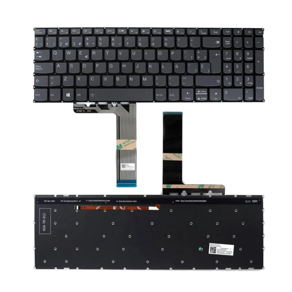 Teclado com Iluminação para Portátil Lenovo IdeaPad V15 Série G2-ITL - Teclado de Reposição