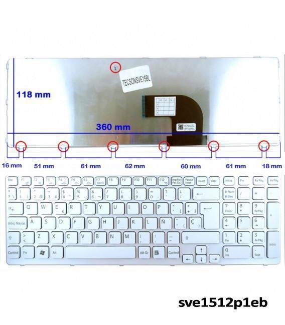Teclado Espanhol Branco para Portátil Sony Vaio - Compatível com 149028961ES, AEHK5P0222303A - Image 4