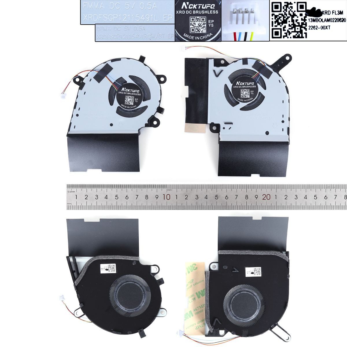 VENTOINHA CPU+GPU PARA PORTÁTIL ASUS ROG G531GV G731GV G512L G712L S7D S5D 5V - Image 4