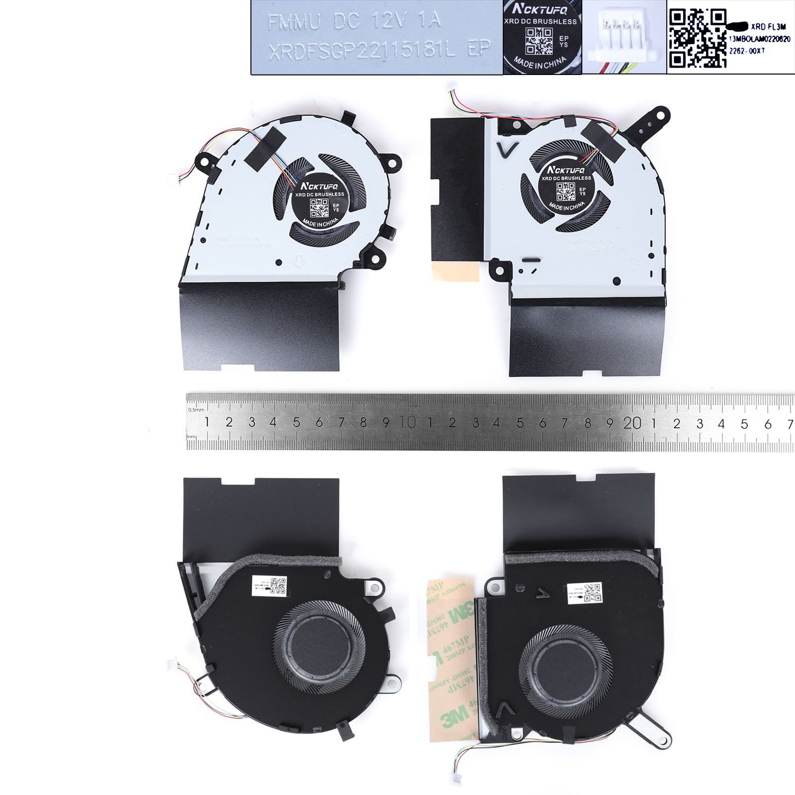 VENTOINHAS CPU + GPU PARA PORTÁTIL ASUS ROG STRIX G731 G531GW G512LV G712 G542L 12V - Image 4