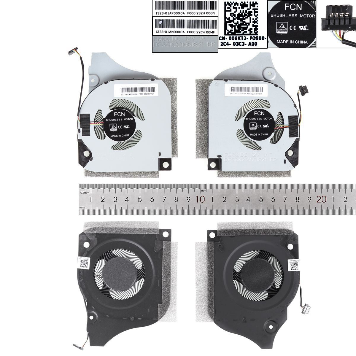 VENTOINHAS CPU + GPU PARA PORTATIL DELL G7-7790 G5-5590 7590 P82F 12V - Image 4