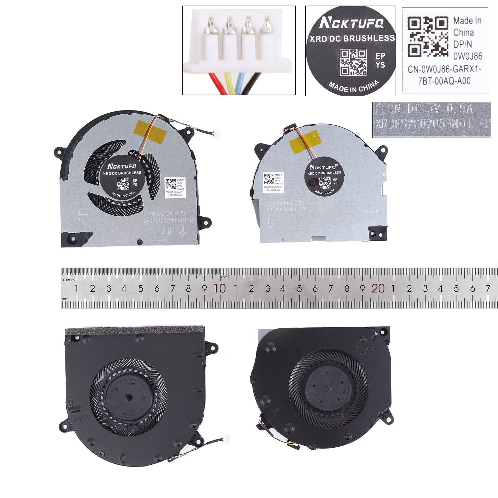 VENTOINHAS CPU + GPU PARA PORTATIL LENOVO Y540-17 Y7000-17 17IRH - Image 4