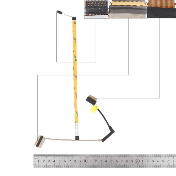 CABO FLEXÍVEL PARA LAPTOP HP 15S-DR GPT52 LA-K201P, 40 PINOS