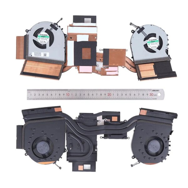 VENTILADOR COM DISSIPADOR DE CALOR PARA LAPTOP HP 17-CB TPN-C144, VERSÃO 2