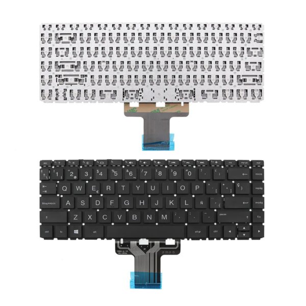 Teclado para Portátil HP 14-CD 14-CE 14-CF 14-CK 14-CM Series Preto Espanhol Sem Moldura